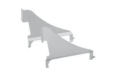 Supports de façade pour systèmes d’armoires murales, Acier, aspect aluminium, à gauche / à droite