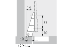 Adapter voor inliggende deuren aan frontframe