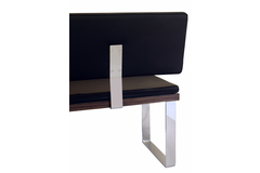 Pied u-dossier pour banc 60x8x325mm chrome  