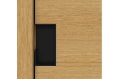 Schuifdeurgreep kube 100x50x40mm zwart rechte hoeken