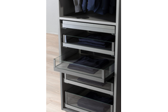 Tf-line lade met glas h.130mm k.600mm antraciet