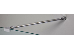 Barre raidisseur mur/verre avec double articulation, pour verres 6/10, L588, chromé