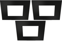 Hera set 3 x fq-68 Led 4w 24V 3000K noir + transfo Led 15