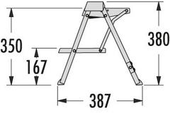 Hailo step-fix escabeau antracite/noir  
