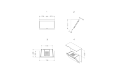 Novy Vision 75 cm blanc verre hotte murale recirc 