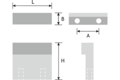 Bouton Moka ea16 32x30x10 alu noir 