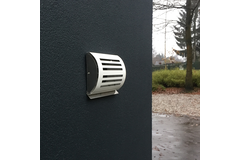 Paneir delta jalousie inox/blanc d.150mm 