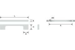 Poignée oeloe zamak blanc ea224mm l243mm 