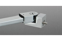 Barre raidisseur mur/verre avec double articulation, pour verres 8/12, L1057, chromé