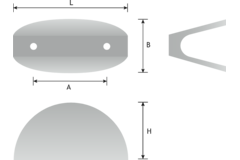 Poignée emojie ea64 l78 zamac look inox brossé 