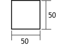 Tafelpoot q50 zwart mat 50x50mm h71 regelbaar