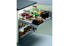 MC Line panier extensible 60cm blanc +hettich quadro ss 30kg+entretoises