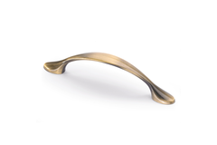 Poignée Haida, entraxe de perçages 96, L 126 mm, B 13 mm, H 22 mm, aspect laiton antique brossé