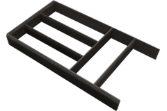 Modulo range-couverts noir 473x272x50mm 