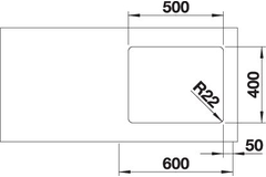 Blanco évier andano 500-u man. 
