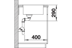 Blanco spoeltafel andano 700-if man.