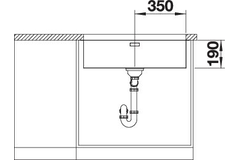 Blanco spoeltafel andano 700-u man.