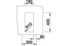 Blanco spoeltafel claron 180-u man.