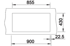 Blanco spoeltafel claron 400/400-if man.