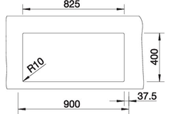 Blanco spoeltafel claron 400/400-u man.