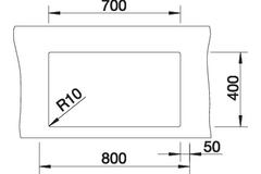 Blanco spoeltafel Claron 700-U manueel durinox