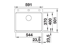 Blanco Etagon 6-F gris rocher commande manuelle