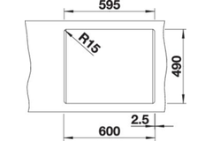 Blanco spoeltafel Pleon 6 split zwart manueel