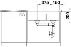 Blanco Subline 430/270-U rotSilgranitijs bl