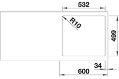 Blanco Subline 500-IF/A steelframe blanc commande automatique