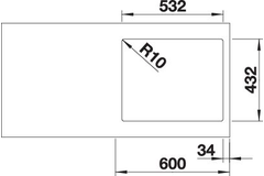 Blanco Subline 500-IF steelframe anthracite commande manuelle