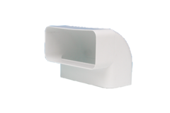 Coude 90° tube plat d.125 std blanc  