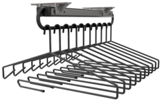 Klederhanger 35cm antraciet telesc.zwaar