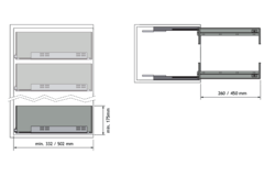 Chic line set tiroir anthracite h.175 p.492mm 