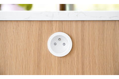 Rond 2.0 - multifit prise b-f blanc alu 