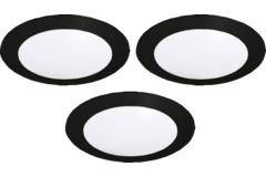 Hera set 3 x FR-68 led 4W 24V 3000K zwart+ transfo led 15
