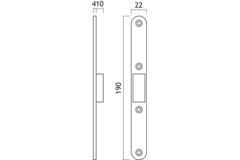 Xinnix nz serrure magnetique 190mm gris  