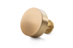 Knop qupon ø30x28 geborsteld goud