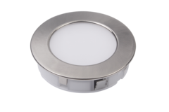 Solo spot Led d.58mm 2.4w 4000K 230V look inox + 1 mètre de câble sans fiche