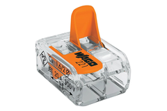 Wago lasklem met hendel 2x max 4mm² (100st) verpakking 100 stuks
