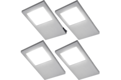 Tadeo XL led-Set 4 x 5.4w 12V 4000K inox +interupteur 