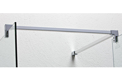 Fixation sur verre articulée, pour verres 6/10, B25 H25 L45, chromé