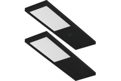 Streto Led noir set 2x4w 4000K-12V + convertisseur avec interrupteur 