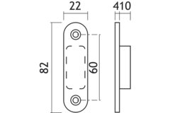 Xinnix nz magnetische sluiting 82x22  zwart