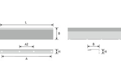 Poignée stratt ea1056 l1100 Zamac asp inox 