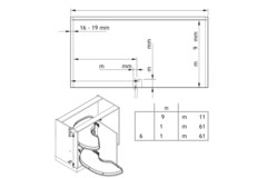 Cornerstone Maxx draaikorf set2 R wit/chr k100 b60