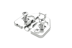 Plaque de mont.regl. 0mm + vis euro 