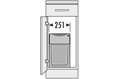 Hailo tandem iv 2x15l black edition volledig uittrekbaar - recycled