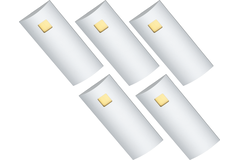 Set 5 d'lau Led rond sousencastrable 3W 3200K alU- touch 15W avec dimmertransfo