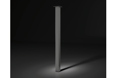Pied capri 50 noir h:1100mm 50x50mm  