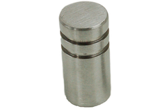 Bouton inox dia. 15mm h30mm avec 2 rainures 